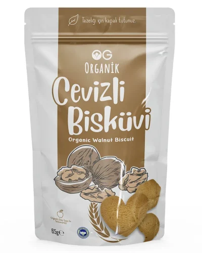 Og Natural Organik Cevizli Bisküvi 65gr