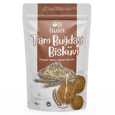 Og Natural Organik Tam Buğday Bisküvi 80 gr