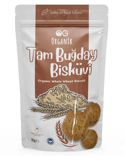 Og Natural Organik Tam Buğday Bisküvi 80 gr