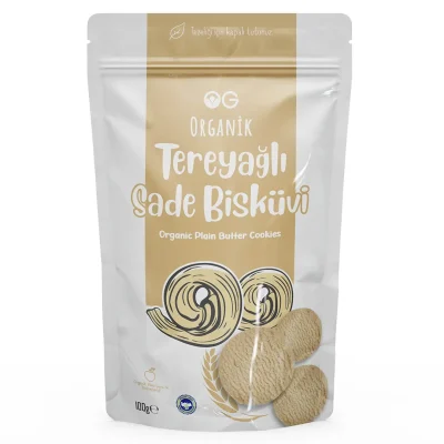 Og Natural Organik Tereyağlı Sade Bisküvi 100gr