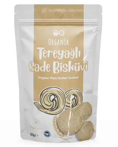 Og Natural Organik Tereyağlı Sade Bisküvi 100gr