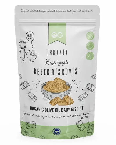 Og Natural Organik Bebek Bisküvisi Zeytinyağlı 300gr (+6 ay)