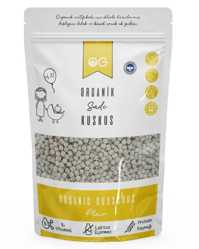 Og Natural Organik Sütsüz Yumurtasız Bebek Kuskus 250gr