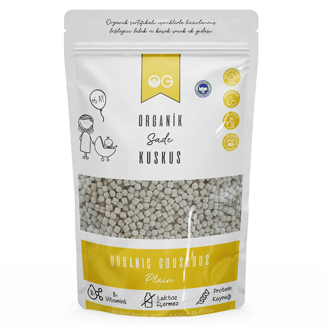 Og Natural Organik Sütsüz Yumurtasız Bebek Kuskus 250gr
